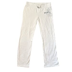 BCBG Y2K White Drawstring Lounge Pants